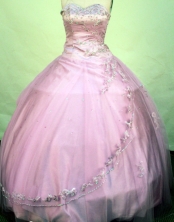  Exquisite ball gown sweetheart-neck floor-length net appliques lavender quinceanera dresses FA-X-103