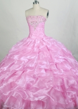 Beautiful Ball gown Strapless Floor-length Quinceanera Dresses Style FA-W-r65