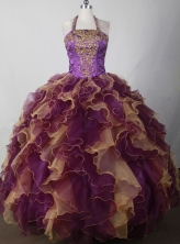 Elegant Ball Gown Halter Floor-length  Quinceanera Dress LJ2655