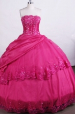 Exclusive Ball gown Strapless Floor-length Quinceanera Dresses Appliques with Beading Style FA-Z-0017