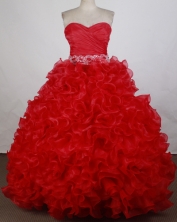 Gorgeous Ball gown Sweetheart-neck Floor-length Quinceanera Dresses Style FA-W-r34