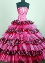 Pretty Ball Gown Strapless Floor-length Quinceanera Dress ZQ12426091