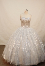  Popular Ball gown Strapless Floor-length Sliver Quinceanera Dresses Style FA-W-046