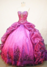 Beautiful Ball Gown SweetheartFloor-length Quinceanera Dresses Embroidery with Beading Style FA-Z-0244