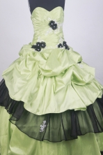 Beautful Ball Gown Sweetheart Neck Floor-length Yellow Green Quinceanera Dress LZ426063 