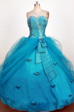 Brand new Ball Gown Sweetheart Neck Floor-Length Blue Beading and Applqiues Quinceanera Dresses Style FA-S-275