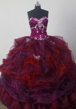 Cheap A-line Strapless Floor-length Organza Colorful Quinceanera Dress Style X042603