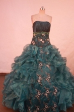 Exquisite Ball gown Strapless Floor-length Quinceanera Dresses Style FA-W-396