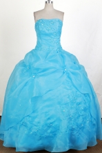 Formal  Ball Gown Strapless Floor-length Quinceanera Dress ZQ12426021