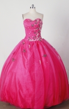 Gorgeous Ball Gown Strapless Floor-length Red Quinceanera Dress   X0426023