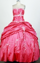 Popular Ball Gown Strapless Floor-length Hot Pink Quinceanera Dress Y0426224