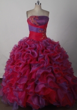 Sweet Ball Gown Strapless Floor-length Quinceanera Dress LJ2614