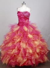 The Most Popular Ball Gown Strapless Floor-length Colorful Quinceanera Dress X0426084