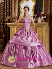 Romantic Lavender With Strapless Taffeta Beading Hand Made Flower 2013 Quinceanera Dresses in   Puerto Cabezas Nicaragua  Style QDZY210FOR