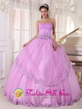 2013 Poptun Guatemala Discount Lavender Quinceanera Dress Taffeta and Tulle Appliques with sweetheart for Fall Quinceanera party Style PDZY605FOR