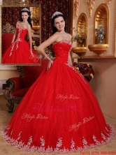 Beautiful  Ball Gown Strapless Quinceanera Dresses with Appliques QDZY7527BFOR