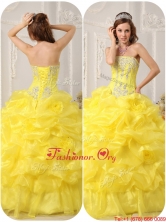 Beautiful  Strapless Beading and Ruffles Quinceanera Gowns QDZY054BFOR