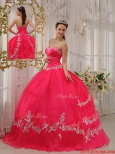 Exquisite Ball Gown Sweetheart Appliques Quinceanera Dresses QDZY566A