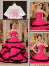 Modest Ball Gown Strapless Quinceanera Gowns with Beading QDZY391CFOR