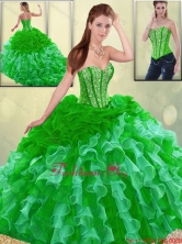 2015 Fall Gorgeous Multi Color Quinceanera Dresses with Brush Train SJQDDT193002-4FOR