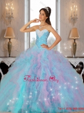 2015 Luxurious Beaded and Ruffles Quinceanera Dresses in Multi ColorSJQDDT80002FOR