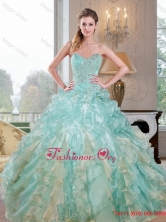 2015 New Arrival Sweetheart Dress for Quince with Beading and Ruffles QDDTC2002FOR