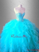 2015 Popular Sweetheart Quinceanera Dresses with Beading and RufflesSWQD036FOR