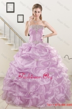 2015 Pretty Appliques and Ruffles Quinceanera Dresses in LilacXFNAO075FOR