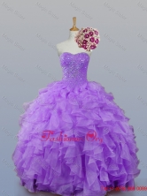 2015 Sweetheart Quinceanera Dresses with Beading and RufflesSWQD007-4FOR