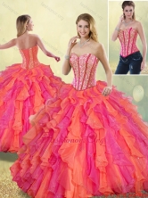 2016 Spring Cheap Beading and Ruffles Quinceanera Dresses in Multi Color SJQDDT186002-1FOR