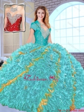 2016 Spring Modest Beading Sweetheart Quinceanera Gowns in Multi Color SJQDDT152002-1FOR