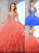 2016 Spring Perfect Sweetheart Quinceanera Gowns with Beading and Ruffles SJQDDT162002-1FOR