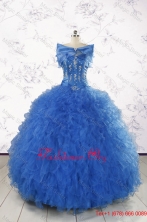 Beautiful Quinceanera Dresses in Royal Blue AppliquesFNAO804AFOR