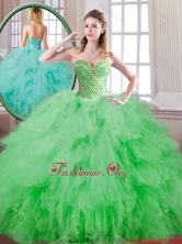 Beautiful Spring Green Quinceanera Dresses with Beading for 2016 SJQDDT172002-2FOR