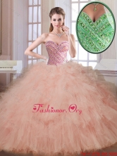 Classical Champagne Sweetheart Quinceanera Dresses with Beading SJQDDT176002-1FOR