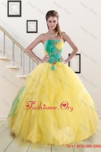 Classical Multi Color Quinceanera Dresses with Hand Made FlowersXFNAO756FOR