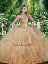 Elegant Beaded and Ruffles Sweetheart Quinceanera Dresses for 2016SJQDDT93002FOR