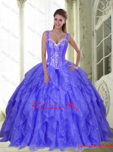 Gorgeous Beading and Ruffles Sweet Sixteen Dresses in Lavender for 2015SJQDDT23002-1FOR