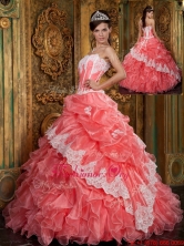 Luxurious Ball Gown Floor Length Ruffles Quinceanera Dresses QDZY018AFOR