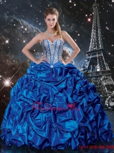 Luxurious Royal Blue Quinceanera Dresses with Beading and Pick Ups QDDTA89002FOR