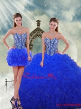 Most Popular Royal Blue 2015 Quinceanera Dresses with Beading and Ruffles QDDTA5001-4FOR