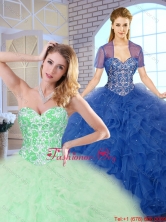 Popular Ball Gown Quinceanera Dresses with Beading and Ruffles SJQDDT163002G-2FOR