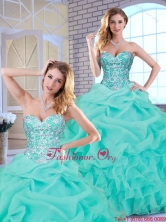 Popular Beading and Ruffles Quinceanera Dresses with Sweetheart SJQDDT161002FOR