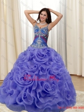 Remarkable Appliques and Rolling Flowers Multi Color Quinceanera Dresses for 2015 WinterSJQDDT20002-2FOR