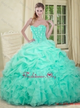 Summer Elegant Apple Green Quinceanera Dresses with Beading and RufflesQDDTA74002FOR
