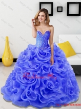 2015 Fashionable Beading and Rolling Flowers Sweet 15 Dresses in Royal Blue SJQDDT18002-3FOR