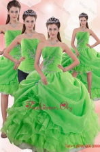 2015 Inexpensive Spring Green Quince Dresses with Pick Ups and Beading XFNAO5801TZA1FOR