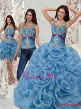 2015 Luxurious Appliques and Rolling Flowers Quinceanera Dresses in Multi Color SJQDDT20001FOR