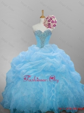 2015 Romantic Sweetheart Quinceanera Dresses with Beading and Ruffled Layers SWQD014-10FOR