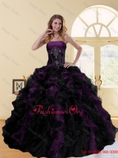 2015 Wonderful Multi Color Strapless Quinceanera Dresses with Ruffles and Beading ZYLJ08TZFXFOR